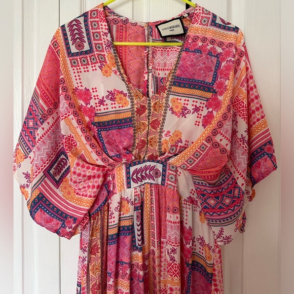 Beautiful Fitted Kimono Maxi Dress - Picture 3 of 6